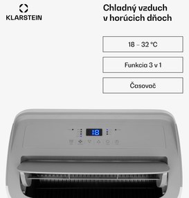 Klarstein Grandbreeze Eco 12K, mobilná klimatizácia 3 v 1, 460 m³/h, 12 000 BTU/1,35 kW