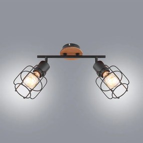 Stropné bodové svietidlo 54037-2 čierno-hnedá LS2