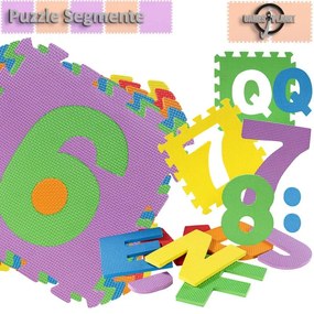 GAMES PLANET Penové puzzle čísla a písmená, 86 kusov