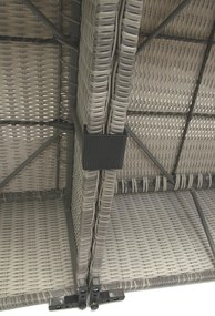 DEOKORK Ratanová variabilná zostava SEVILLA pre 2 osoby (sivá)