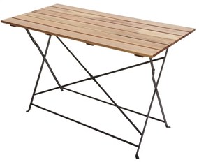 Záhradný stôl HWC-J40,skladací, akáciové drevo, 120x60cm - prírodná