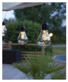 Vonkajšia svetelná LED reťaz s motívom žiaroviek Star Trading Glow, dĺžka 4,05 m