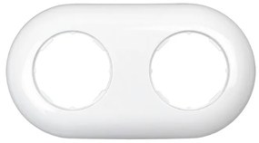 Elhard Dvojitý rámček Retro Klasik veľký, biely KL3022W