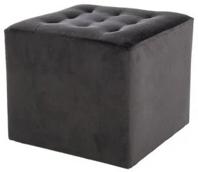 Taburet Lori Velvet, čierna