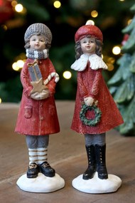 Vianočné dekorácie chalep s dievčaťom Noël – 4*4*14,5 cm