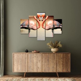 Obraz - dva plameniaky (150x105 cm)