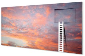 Obraz na akrylátovom skle Rebrík slnko oblohu 120x60 cm