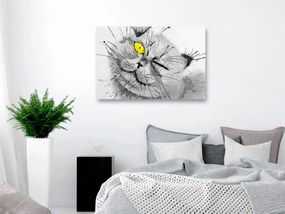 Artgeist Obraz - Happy Look (1 Part) Wide Yellow Veľkosť: 30x20, Verzia: Na talianskom plátne