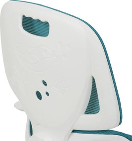 Detská pracovná stolička NANDU — sieť / látka, tyrkysová