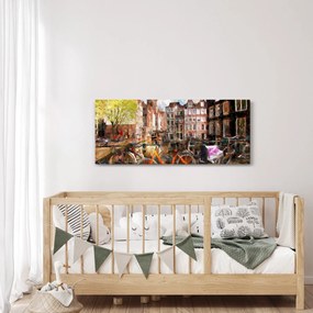 Obraz - Amsterdam, maľba (120x50 cm)