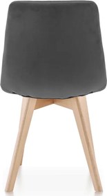 Jedálenská stolička zamatová, sivá CT-V4081 GREY4