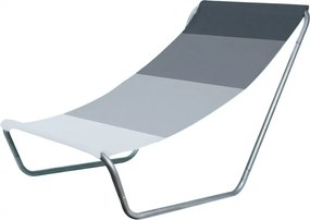 Skladacie plážové ležadlo SAND, sivé pruhy