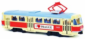 Rappa Tramvaj, ktorá hlási zastávky česky PRAGUE, 28 cm