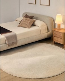 Krémový okrúhly koberec ø 200 cm Empuries – Kave Home