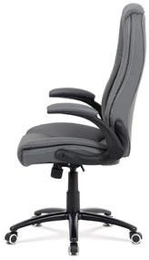 BONTEC Kancelárske kreslo, hojdací mechanizmus, šedá ekokoža, KA-G301 GREY Farba: Šedá