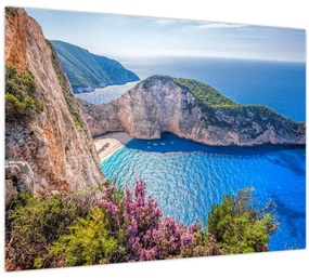 Obraz - Pláž Navagio, Grécko (70x50 cm)