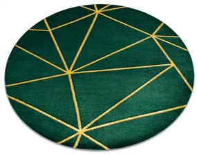 Koberec okrúhly EMERALD exkluzív 1013 glamour, zeleno / zlatý