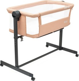 Baby Mix Prístavná postieľka Rose lososová, 84 x 80 x 52 cm