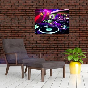 Sklenený obraz - DJ (70x50 cm)