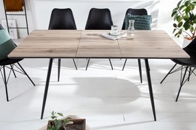 Moderný jedálenský stôl z masívu Apartment Dub šedá 120-160cm