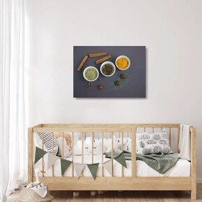 Sklenený obraz - korenie (70x50 cm)