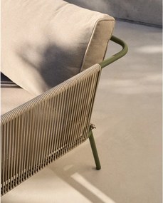 Zelená/béžová čalúnená záhradná pohovka Zivia – Kave Home