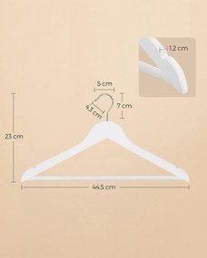 Drevené ramienka 30 ks SONGMICS CRW031WT