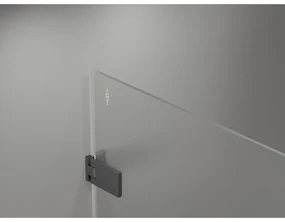 Mexen Lunar-F L, skladací sprchový kút pravý 85 x 80 cm, 8mm číre sklo, grafitový profil, 836L-085-080-95-00-P