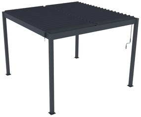 Hliníková bioklimatická pergola s lamelami BestBerg BBP-9G / 3 x 3 m / sivá