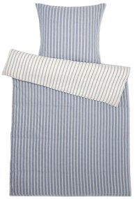 Flanelová posteľná bielizeň, pásikavá, modrá, štandardná veľkosť