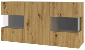 Vitrína Avernic Typ 25 (čierna + dub artisan). Vlastná spoľahlivá doprava až k Vám domov. 1042058