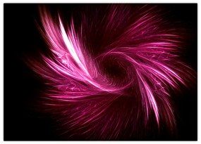 Sklenený obraz - ružová abstrakcia (70x50 cm)