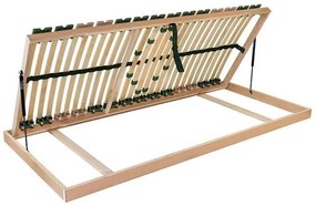 Ahorn PORTOFLEX Kombi P ĽAVÝ - výklopný lamelový rošt 100 x 190 cm, brezové lamely + brezové nosníky