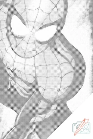 Gario Bodkovanie Spiderman 2 Rozmery: 40 x 60 cm, Rámovanie: Iba zrolované plátno, Farba bodiek: Čierna