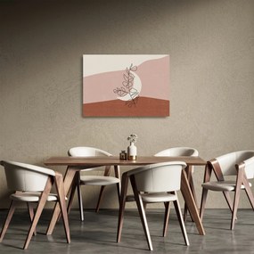 Sklenený obraz - Boho listy N⁰2 (70x50 cm)