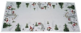 Obrus Škriatkovia v snehu 40x90 cm