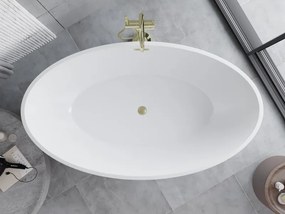 Mexen Nike, voľne stojaca vaňa 175 x 100 cm, biela, zlatý matný prepad, 54071751000-55
