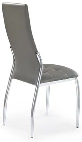 Jedálenská stolička LECH – oceľ, ekokoža, sivá