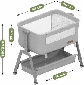 Detská prenosná postieľka 3v1 Dream 50 svetlosivá