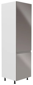 Kondela Skrinka na chladničku, biela/sivá extra vysoký lesk, pravá, AURORA D60ZL