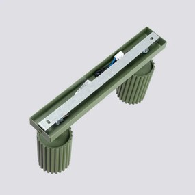 Sollux SL.1618 - Bodové svietidlo KARBON 2xGU10/10W/230V zelená