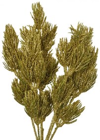 Vianočná zlatá umelá trblietavá vetvička borovice - 10*8*30 cm