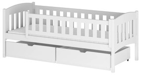 Detská posteľ 80 x 180 cm Gussie (s roštom a úl. priestorom) (biela). Vlastná spoľahlivá doprava až k Vám domov. 1012773