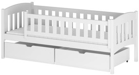 Detská posteľ 90 x 200 cm Gussie (s roštom a úl. priestorom) (biela). Akcia -19%. Vlastná spoľahlivá doprava až k Vám domov. 1012917