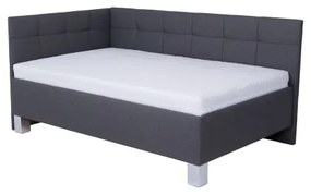 Čalúnená posteľ s úložným priestorom bez matraca MARIA PETITE 120x200 cm sivá