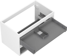 Mexen Box-A, závesná skrinka 80 cm, 2 zásuvky, biela matná, 91AX0-0800-470-2-01