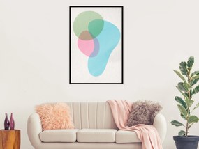 Artgeist Plagát - Colourful Spots [Poster] Veľkosť: 30x45, Verzia: Zlatý rám