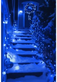 Vianočné svetielka vonkajšie FLASH modrá 100 LED