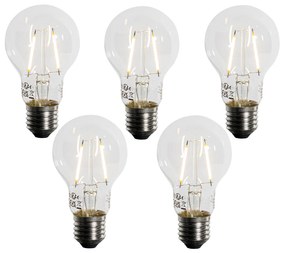 Sada 5 LED žiaroviek E27 A60 so senzorom súmraku 2,5W 250 lm 2200K