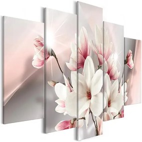 Obraz - Magnolia in Bloom (5 Parts) Wide Veľkosť: 225x100, Verzia: Na talianskom plátne